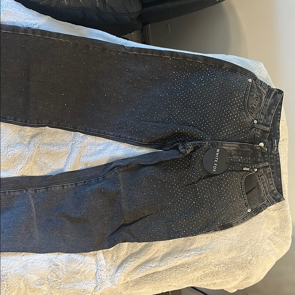 Black Studded Jeans